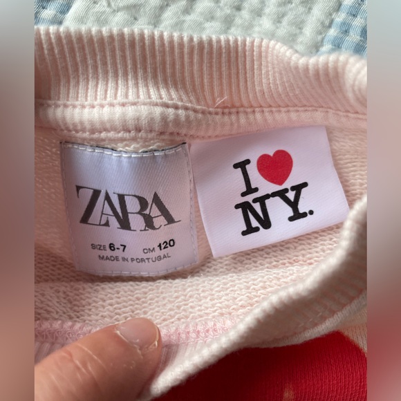 Zara Vibrant Pink Kids' Shorts and New York City sweatshirt set - Picture 7 of 8